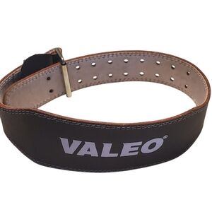 Valeo Leather Athletic Gym Weightlifting Belt Padded 4 Inch Size S Unisex